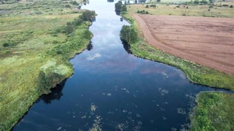 River At Morning Birds Eye View, Stock Footage | VideoHive