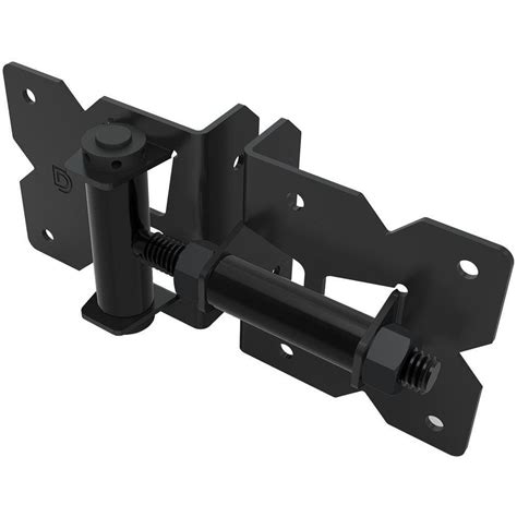 Black Stainless Steel Gate Hinge - Self Closing, Tension Adjustable - | HingeOutlet