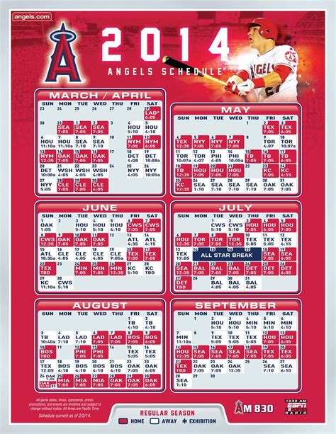 Los Angeles or Anaheim Angels 2014 Schedule | Schedule desig… | Flickr