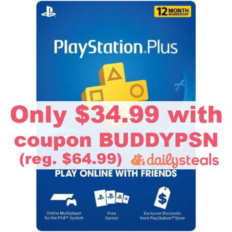 $30 off 12-Month Playstation Plus Membership Card : Only $34.99 (reg. $64.99)