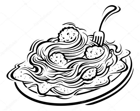 Spaghetti clipart black and white jpg – Clipartix