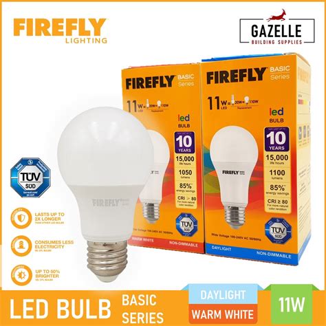 Firefly Basic Series LED A Light Bulb - 11 Watts Daylight / Warm White | Shopee Philippines