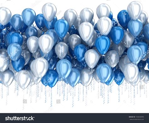 Blue White Party Balloons Stock Illustration 104646995 - Shutterstock