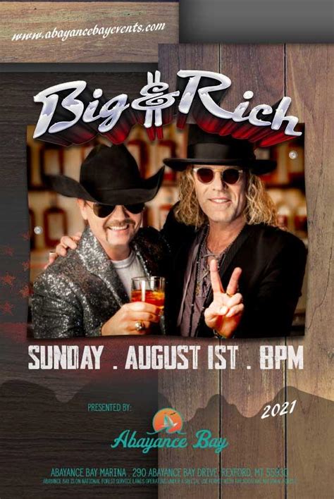 Big & Rich Concert Tickets in Rexford, MT, United States