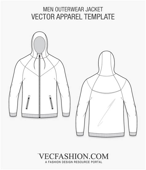 Transparent Jacket Template Png - Fall Jacket Template, Png Download ...