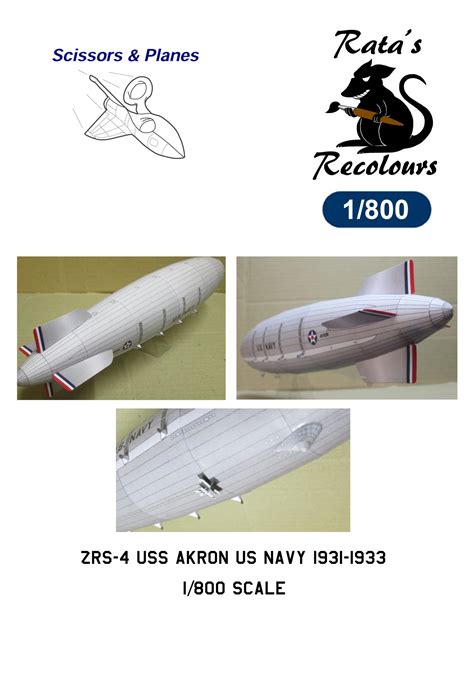 1/800 ZRS-4 USS Akron Paper Model - EcardModels