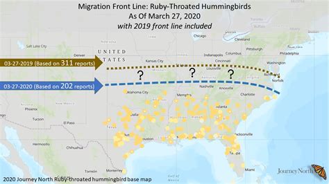 03/27/2020 Ruby-Throated Hummingbird Migration Map