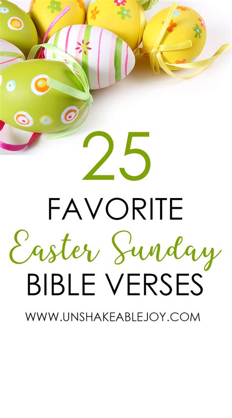 25 Favorite Easter Sunday Bible Verses - Unshakeable Joy