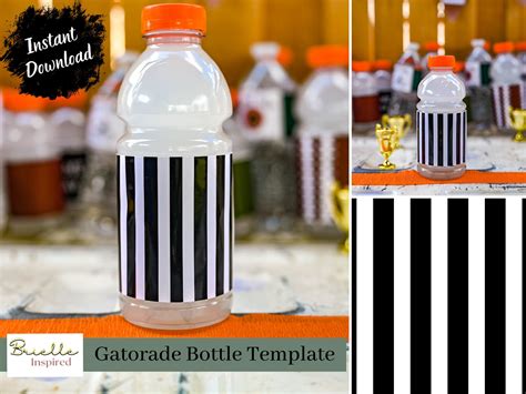 Football Gatorade Bottle Label - Etsy