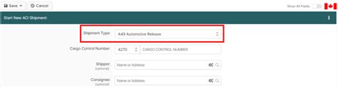 A49 Automotive Release (CBSA Shipment Type) - BorderConnect Wiki