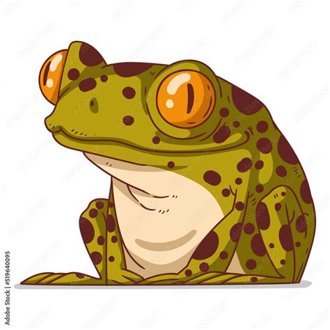 A Frog, isolated vector illustration. Cute cartoon picture for children ...