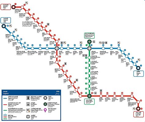 Hyderabad Metro: Ameerpet to LB Nagar Metro Route Map