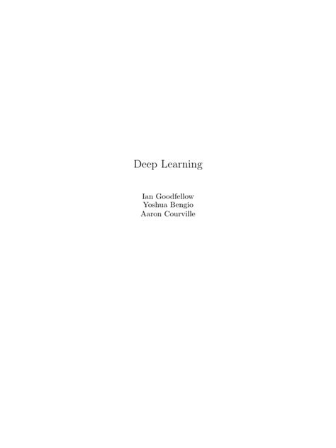 Deep Learning - Ian Goodfellow | PDF | Machine Learning | Deep Learning