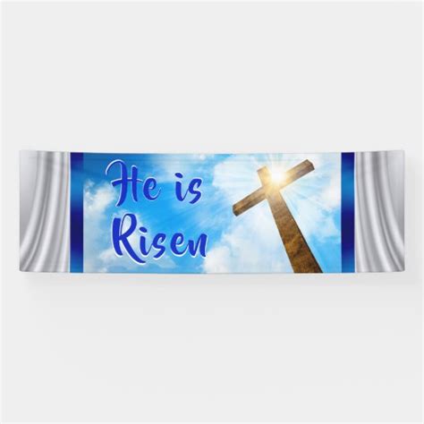 He is Risen Banner, Easter Banners for Church | Zazzle.com