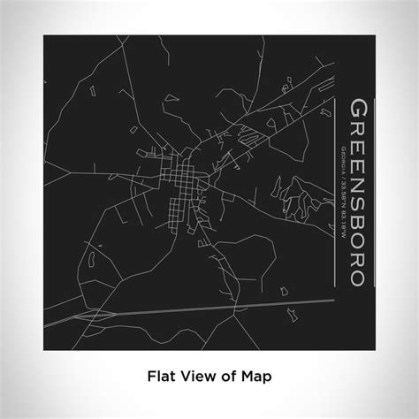 Greensboro - Georgia Engraved Map Tumbler in Matte Black — JACE Maps