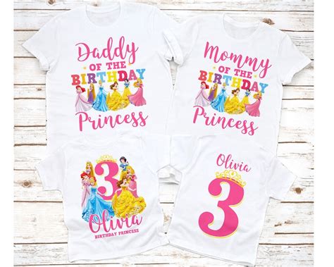 Disney Princess Birthday Shirt Princess Birthday Shirt - Etsy