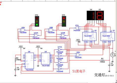 红绿灯电路原理图,红绿灯电路 - 伤感说说吧