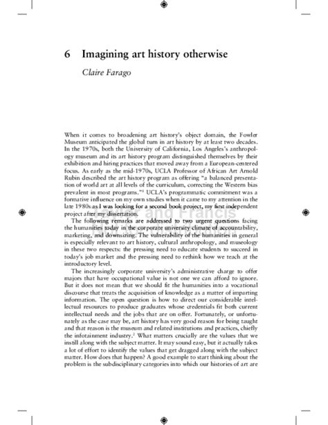 (PDF) 6 Imagining art history otherwise | Claire Farago - Academia.edu