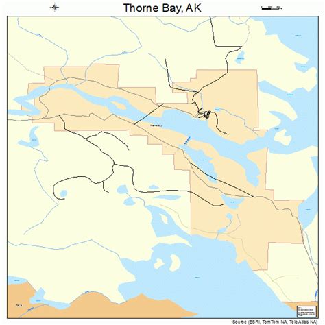 Thorne Bay Alaska Street Map 0277140