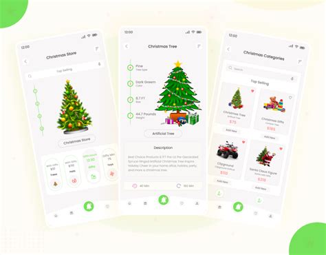 Christmas tree mobile app design on Behance