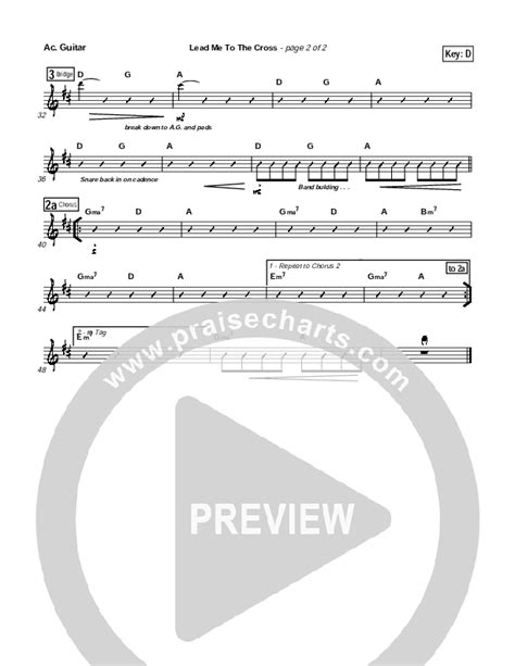 Lead Me To The Cross Acoustic Guitar Sheet Music PDF (Hillsong UNITED ...