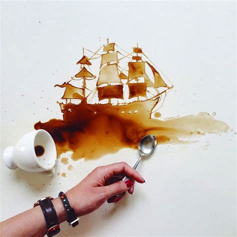 Spilled Coffee Art Is A Wonderful Accident – Foodiggity