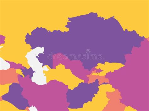 Political Map of Central Asia Stock Vector - Illustration of cartography, kyrgyzstan: 262593964