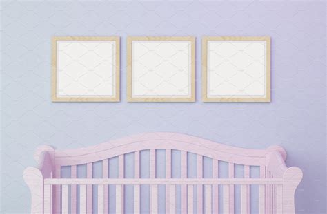 Baby Mockup Room frame wood | Creative Photoshop Templates ~ Creative ...