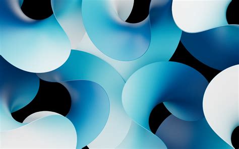 Cyan blue abstract Wallpaper 4K, Abstract curves, Blue curves