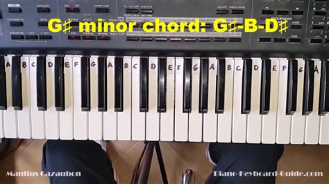 How to Play the G Sharp Minor Chord - G# Minor on Piano and Keyboard - G#m, G#min - YouTube