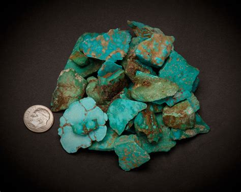 Kingman Turquoise, Old Man Mine, Cut Pieces CA 1980's