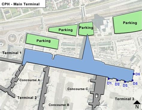 Copenhagen CPH Airport Terminal Map