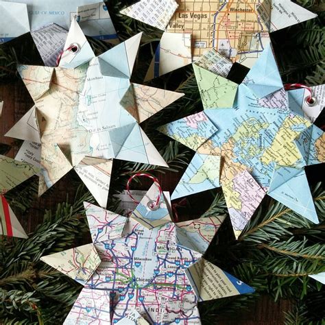 Mini Origami Map Ornament Any City Home Decor Wall Art | Etsy