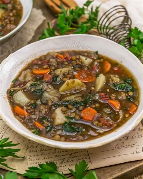 French Country Cabbage Lentil Soup - Monkey and Me Kitchen Adventures