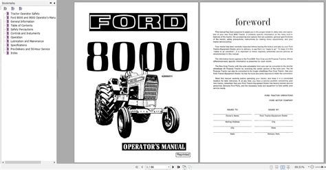 New Holland Ford 8000 Tractor Operator's Manual_42800011 | Auto Repair Manual Forum - Heavy ...