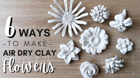 How to Make Easy Air Dry Clay Flowers | Beginner's Tutorial - YouTube