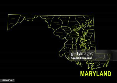 Maryland Counties Map点のイラスト素材／クリップアート素材／マンガ素材／アイコン素材 - Getty Images