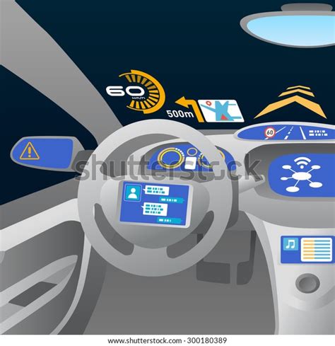 Head Display Hud Various Displays Car Stock Vector (Royalty Free) 300180389 | Shutterstock