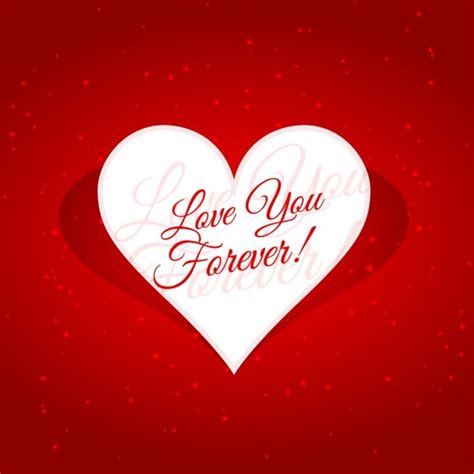 Free Vector | Love you forever message in heart