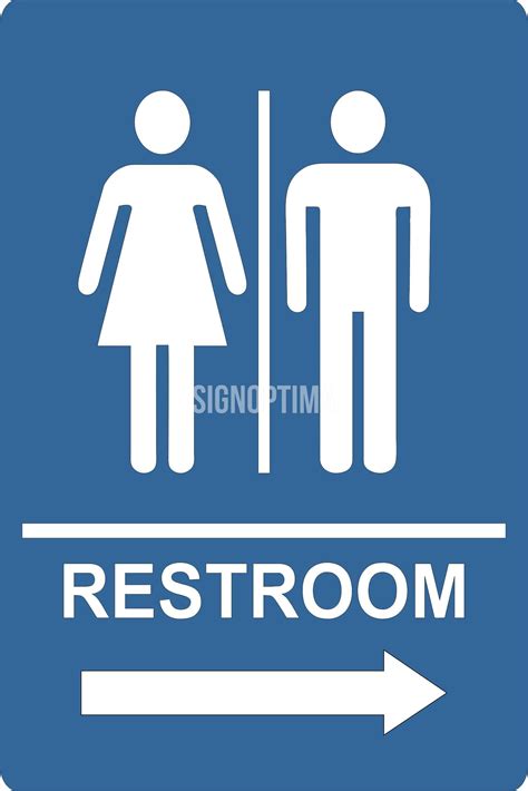 ADA Compliant Directional Restroom Sign-ADA Sign-SignOptima Bathroom ...