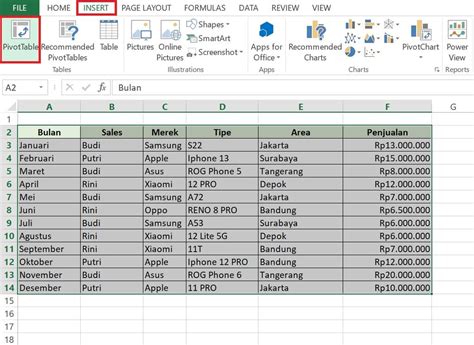 Tips Excel Cara Membuat Pivot Table Dengan Mudah Beserta Contohnya ...