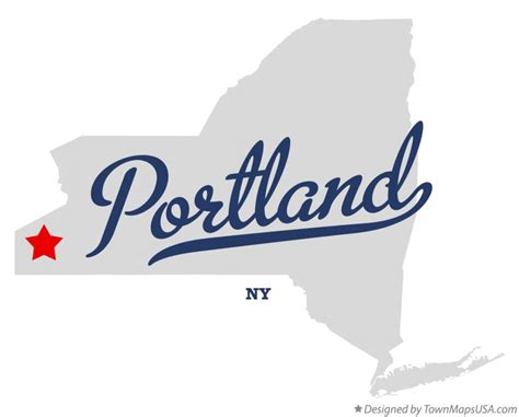 Map of Portland, NY, New York