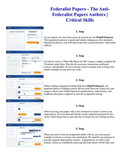 Federalist Papers - The Anti-Federalist Papers Authors Critical Skills ...