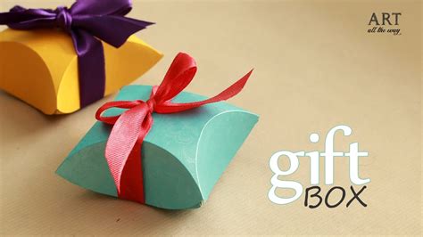 How to make : Gift Box - Easy DIY arts and crafts - YouTube