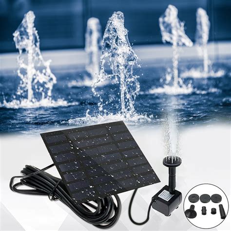 200L/H Solar Panel Powered Water Fountain Pump Garden Pool Pond ...