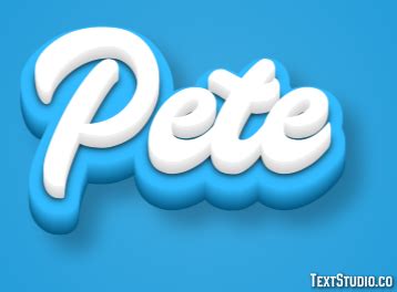 Pete Text Effect and Logo Design Name