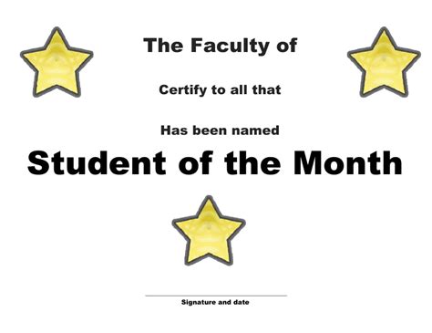 Student of the Month Certificate Template Download Printable PDF ...