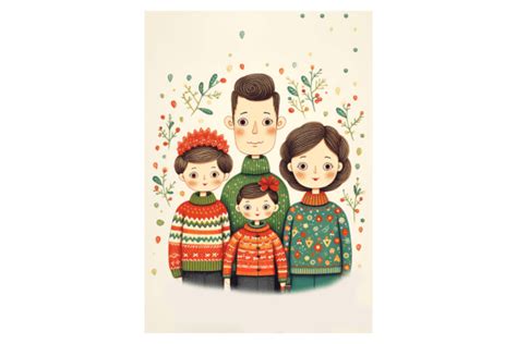 Family Christmas Card Graphic by gornidesign · Creative Fabrica