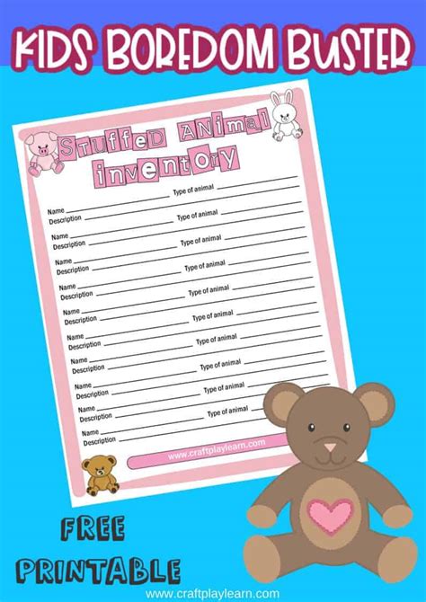 Teddy Bear Names And Writing Activity For Kids - Craft Play Learn