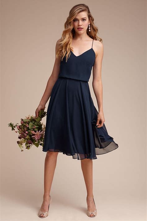 Elegant Navy Blue Chiffon Cocktail Dresses Spaghetti Strap Criss Cross Straps Back Homecoming ...